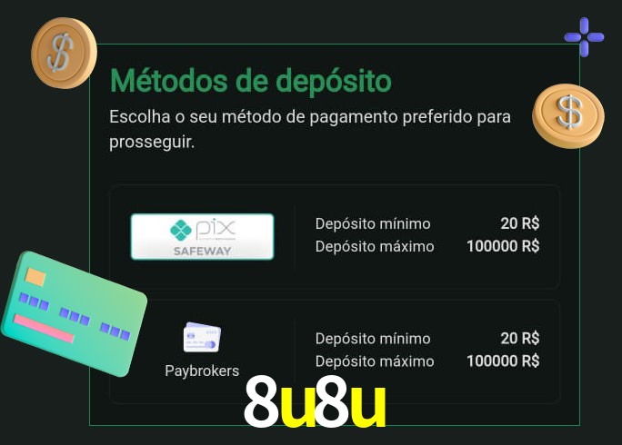 O cassino 8u8u oferece uma grande variedade de métodos de pagamento